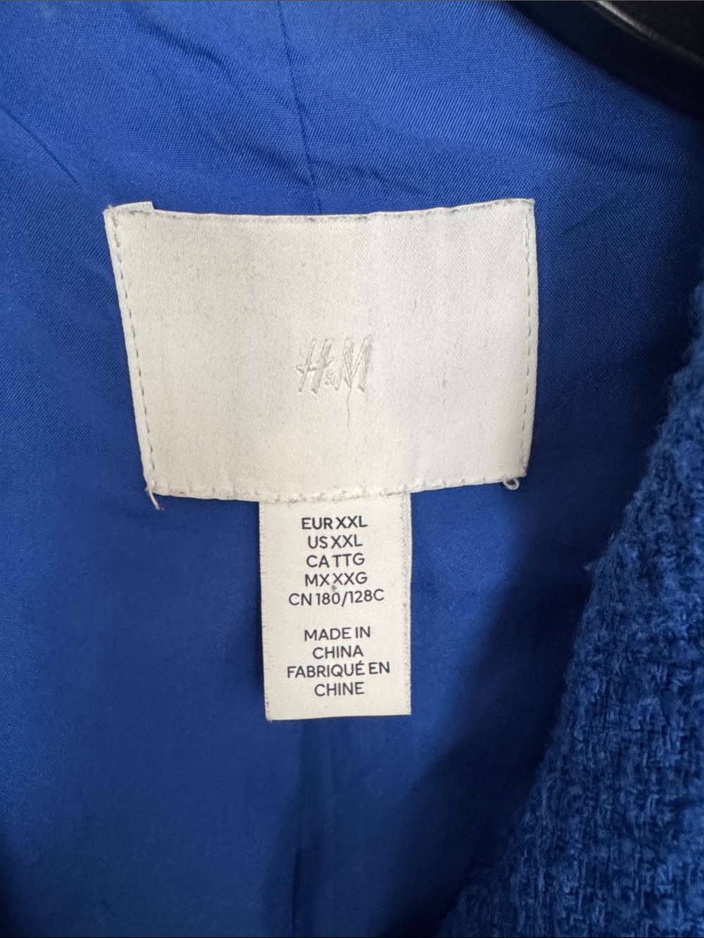 H&M Double-Breasted Pea Coat in Bright Blue - Picture 2 of 6